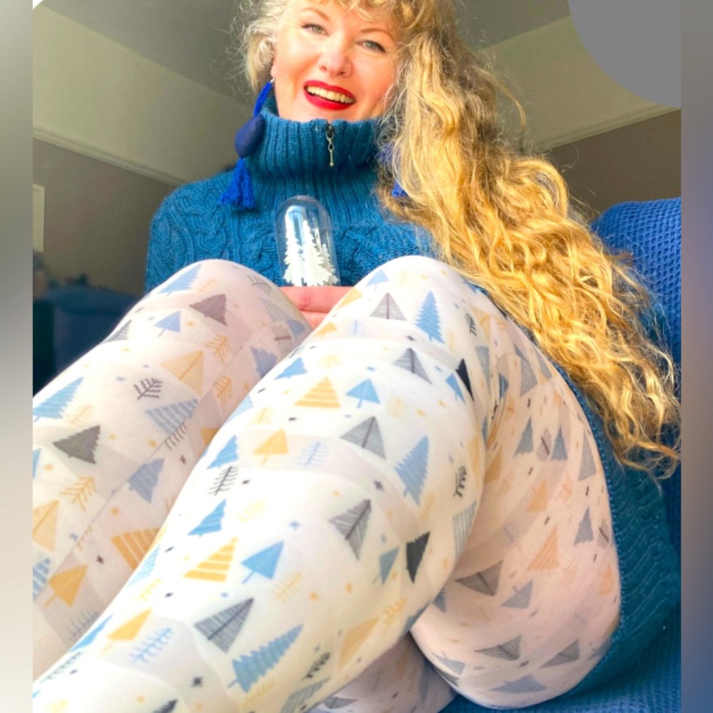 SNAG Patterned Tights: Magical Forrest Opaque Tights—Size F